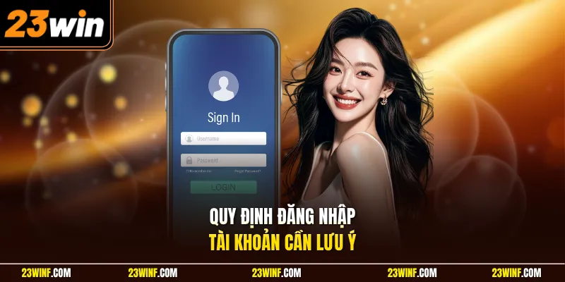 Quy định đăng nhập tài khoản cần lưu ý